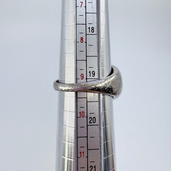 VTG Solid Sterling Silver 925 Black Onyx Tapered Band Signet Ring Size 9.25 - Picture 8 of 8